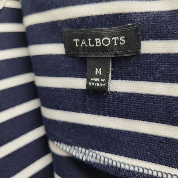 Talbots Dark Navy & White Striped Skater Dress - Picture 6 of 8